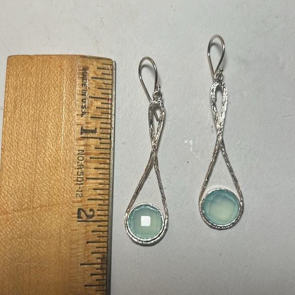 Sterling Blue Larimar Earrings - Picture 5 of 8